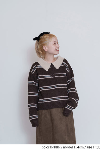 ≪SALE≫Knit Polo Pullover