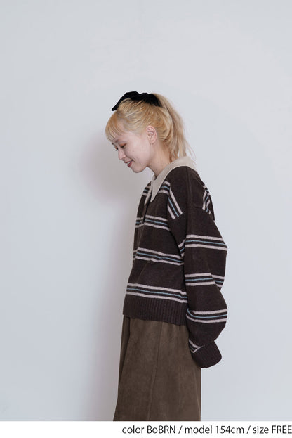 ≪SALE≫Knit Polo Pullover