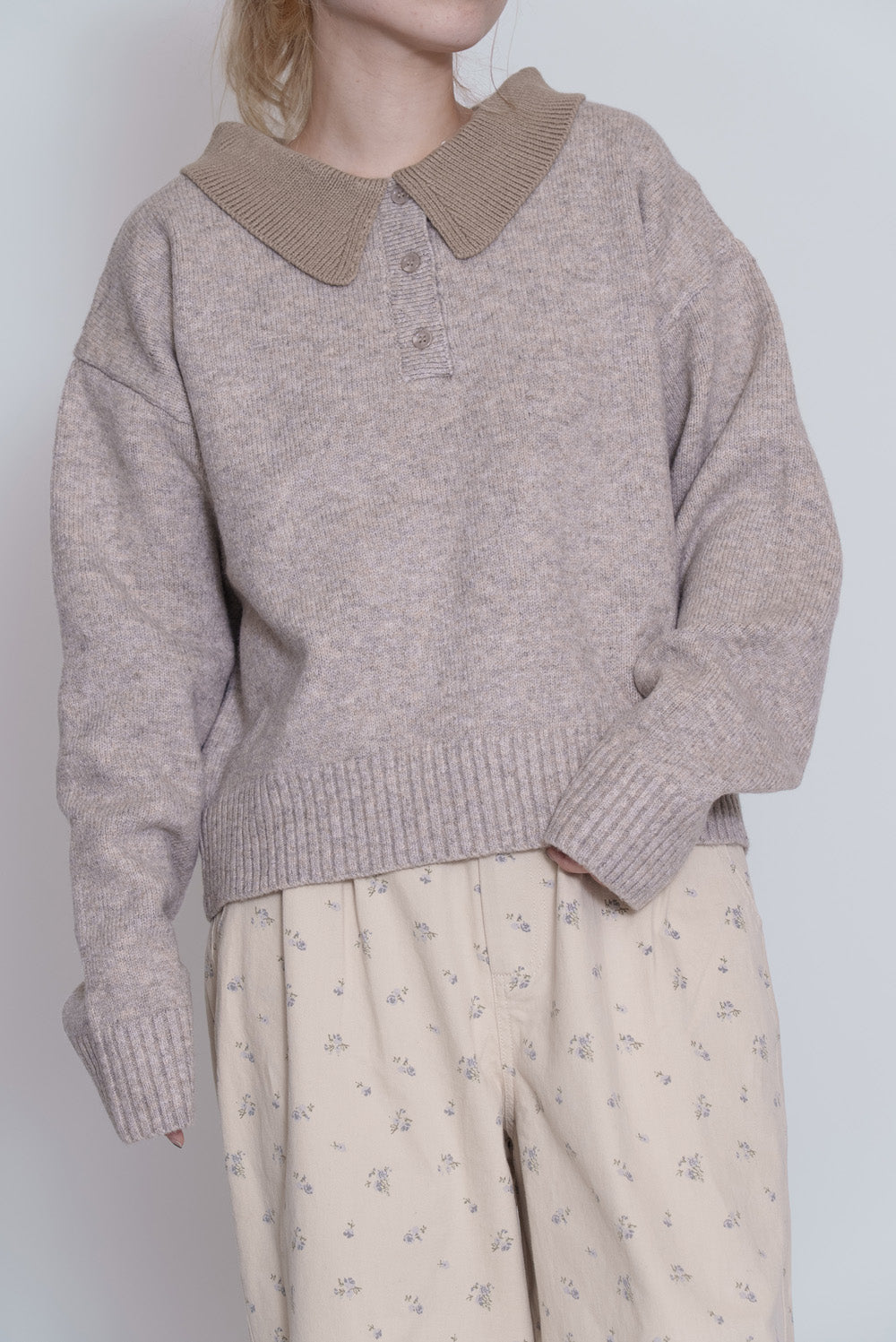 ≪SALE≫Knit Polo Pullover
