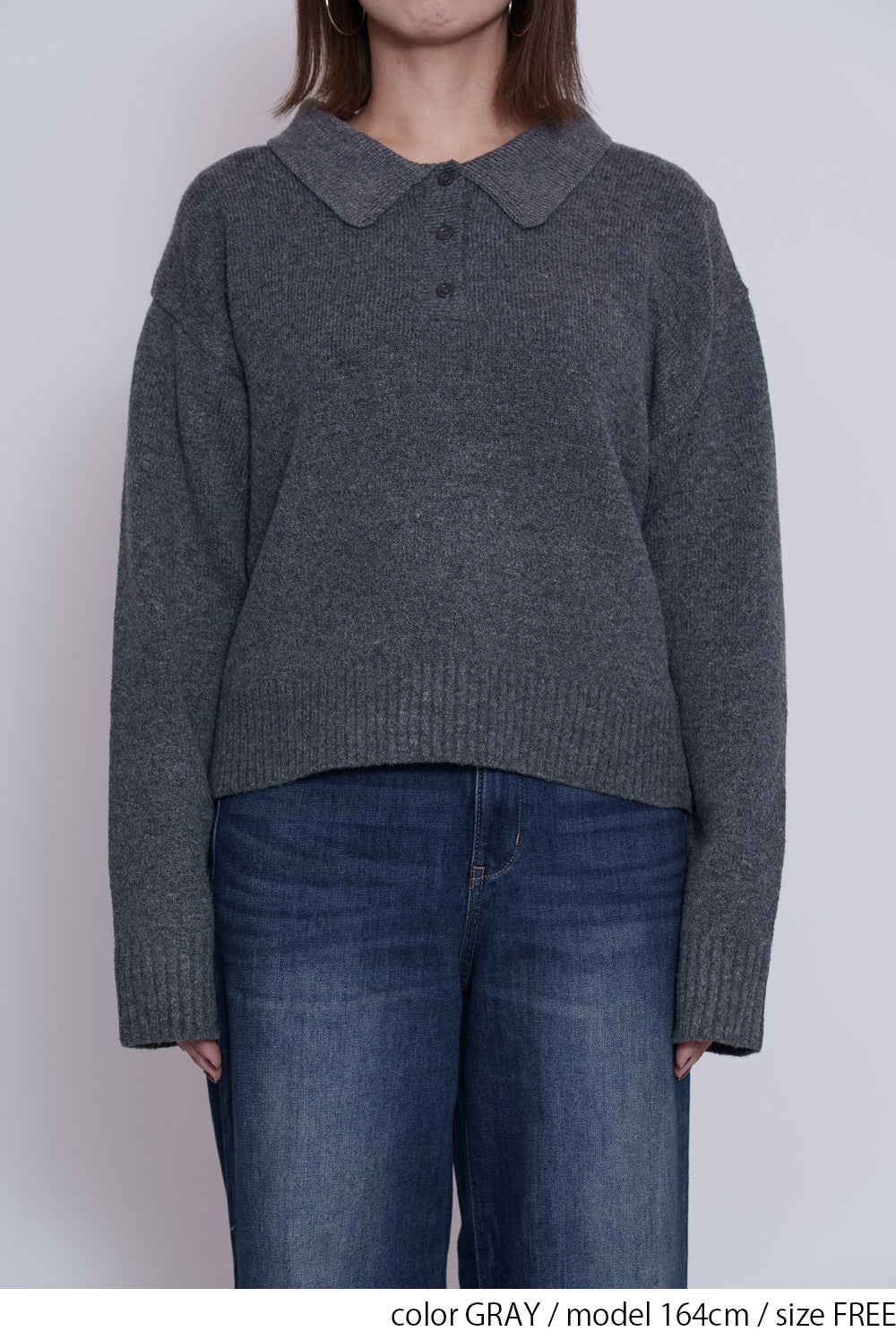 ≪SALE≫Knit Polo Pullover