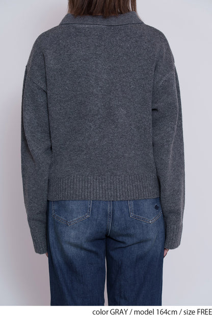 ≪SALE≫Knit Polo Pullover
