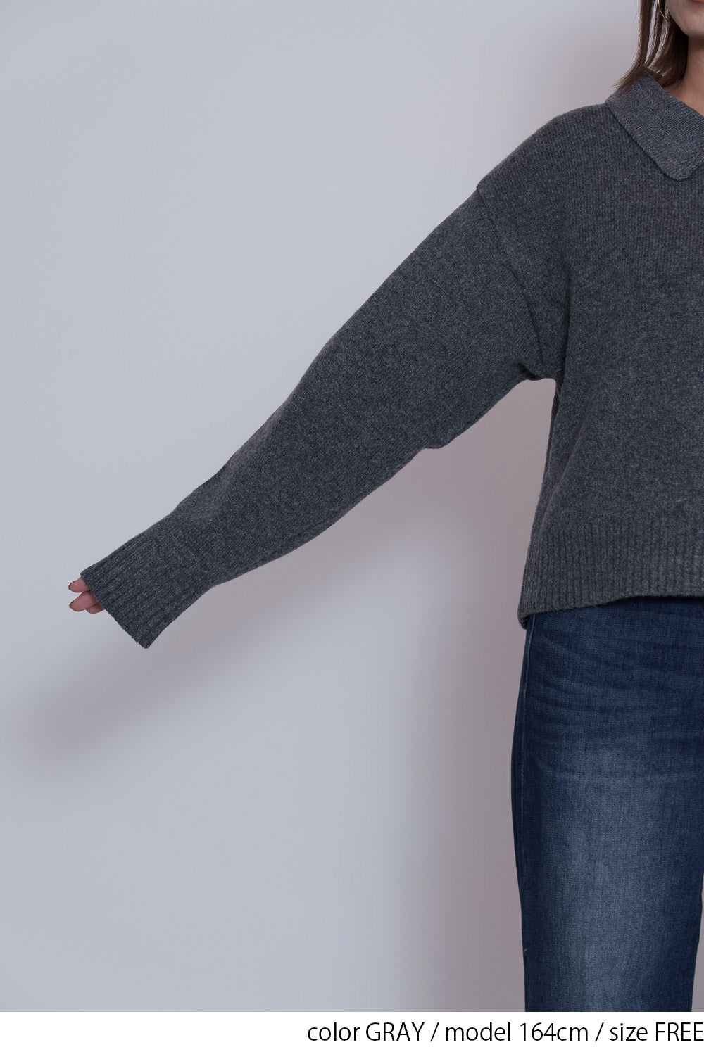 ≪SALE≫Knit Polo Pullover