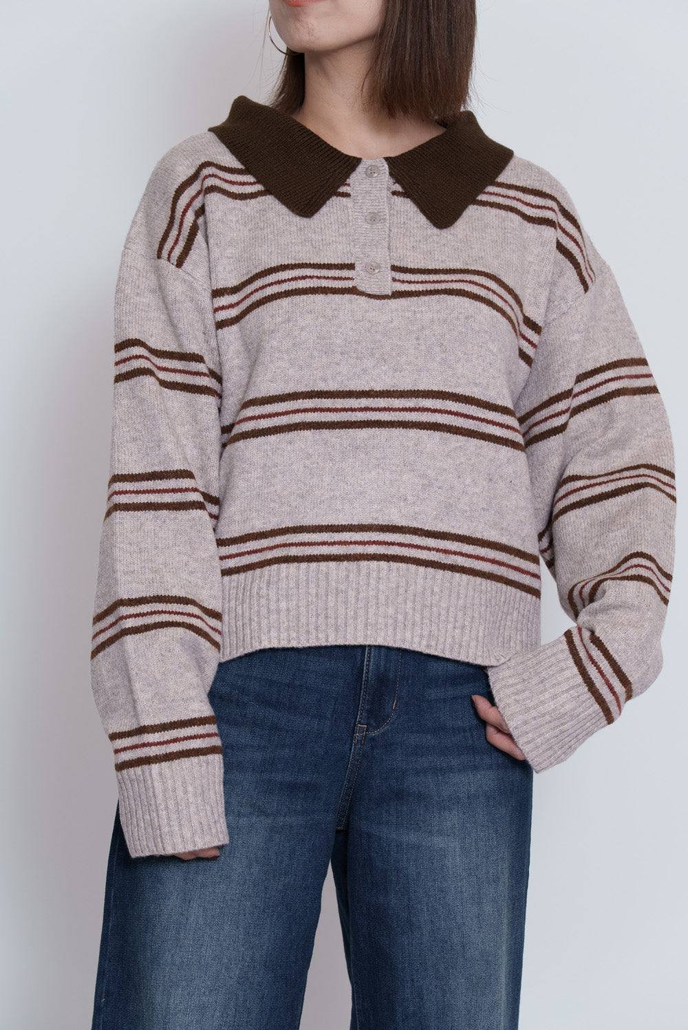 ≪SALE≫Knit Polo Pullover