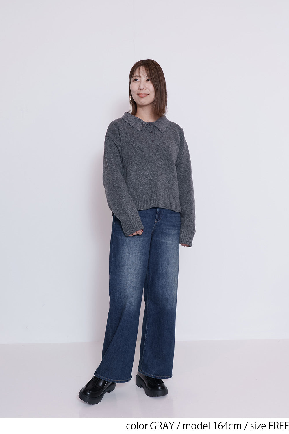 ≪SALE≫Knit Polo Pullover
