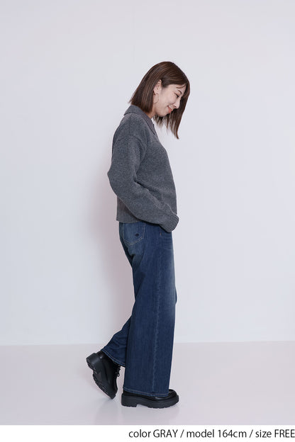 ≪SALE≫Knit Polo Pullover