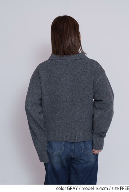 ≪SALE≫Knit Polo Pullover