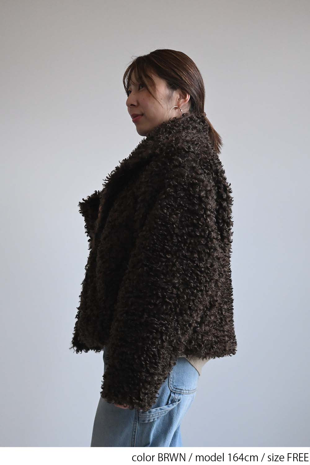 ≪SALE≫ Poodle Fur Mid-Length Jacket