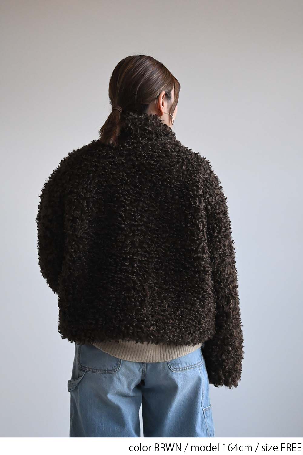 ≪SALE≫ Poodle Fur Mid-Length Jacket