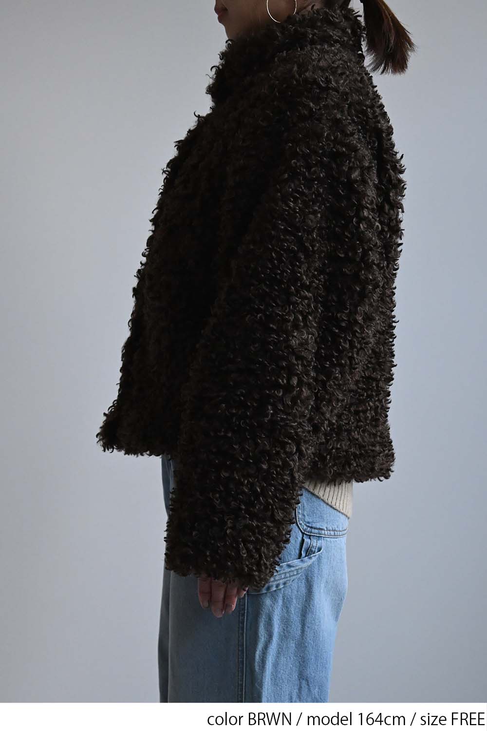≪SALE≫ Poodle Fur Mid-Length Jacket