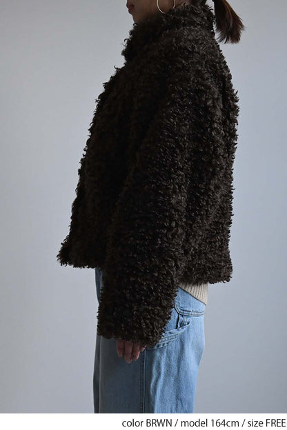 ≪SALE≫ Poodle Fur Mid-Length Jacket