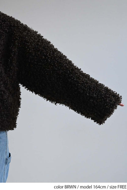 ≪SALE≫ Poodle Fur Mid-Length Jacket