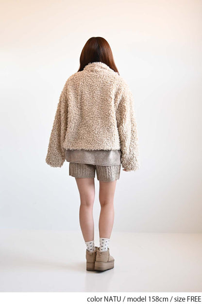 ≪SALE≫ Poodle Fur Mid-Length Jacket