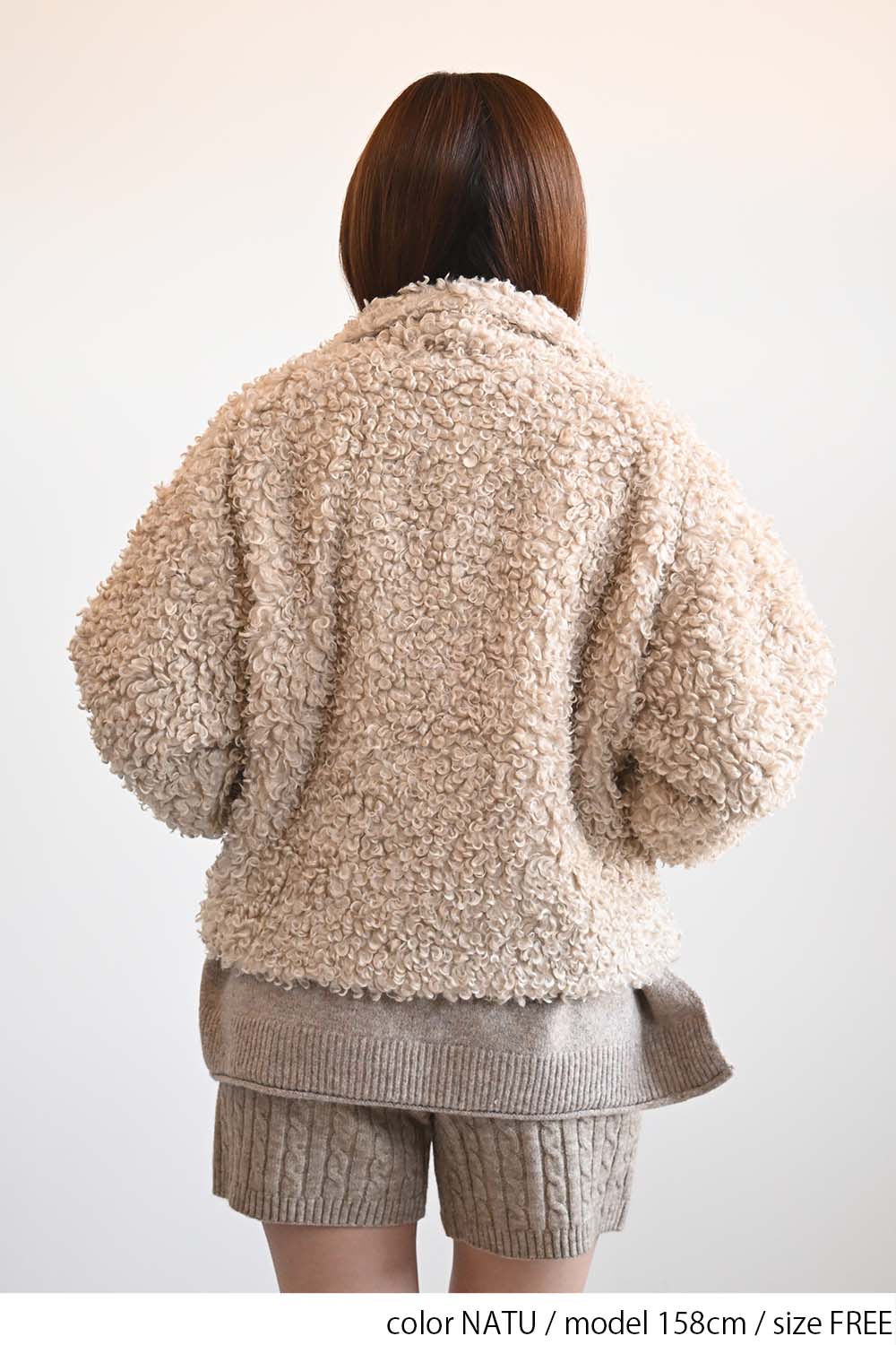 ≪SALE≫ Poodle Fur Mid-Length Jacket