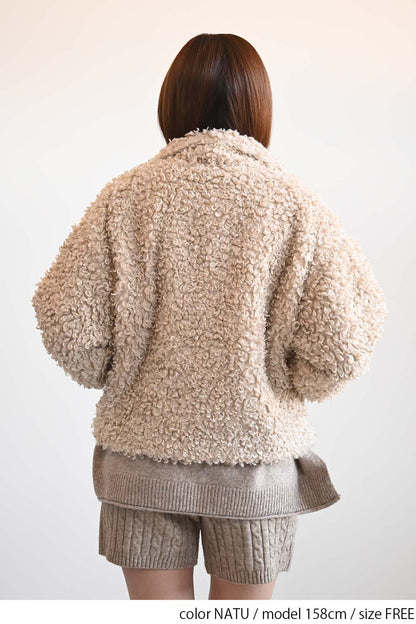 ≪SALE≫ Poodle Fur Mid-Length Jacket