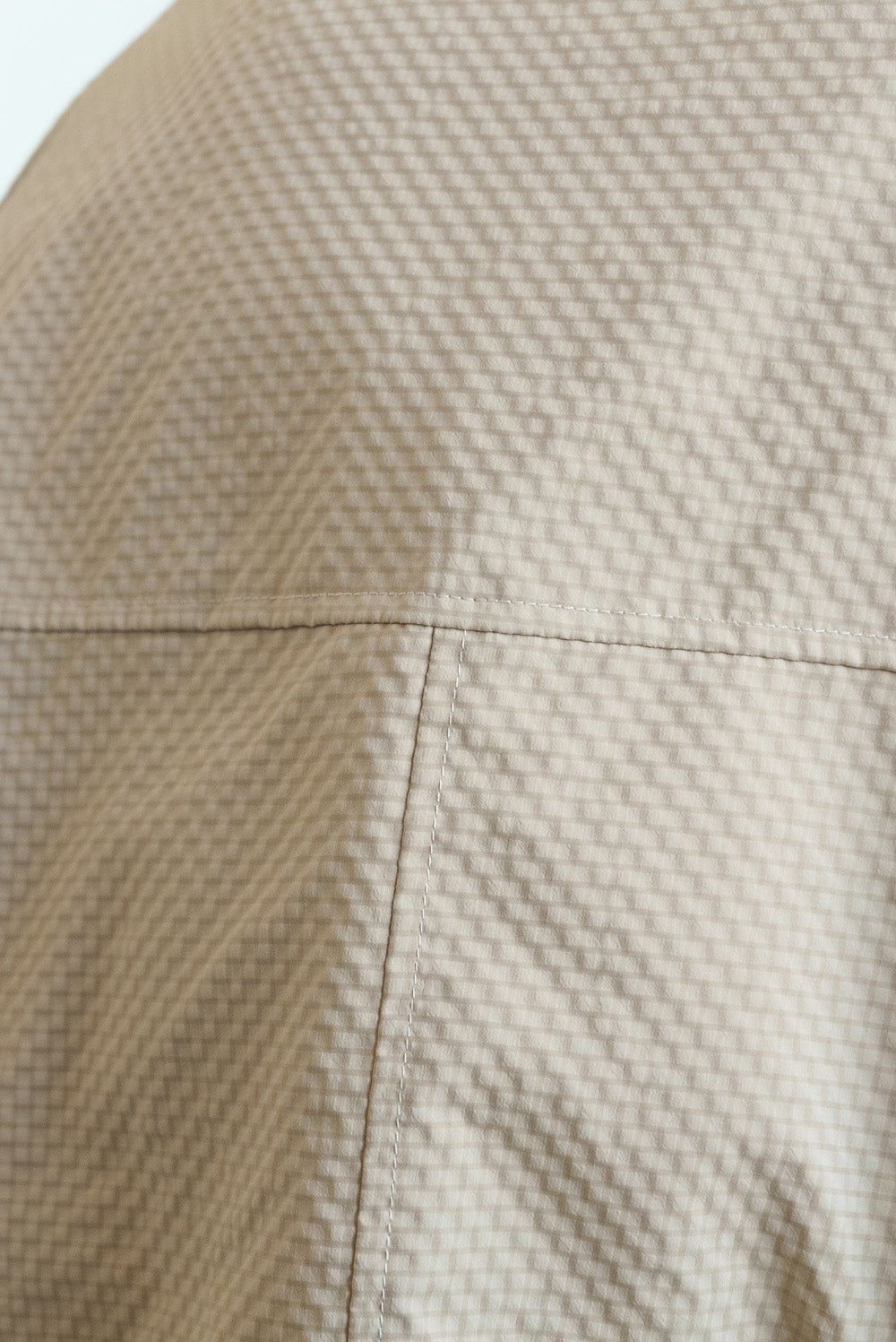 ≪SALE≫【Frame】Check Seersucker Quilted Stand Collar Short Jacket