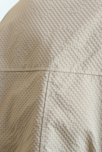 ≪SALE≫【Frame】Check Seersucker Quilted Stand Collar Short Jacket