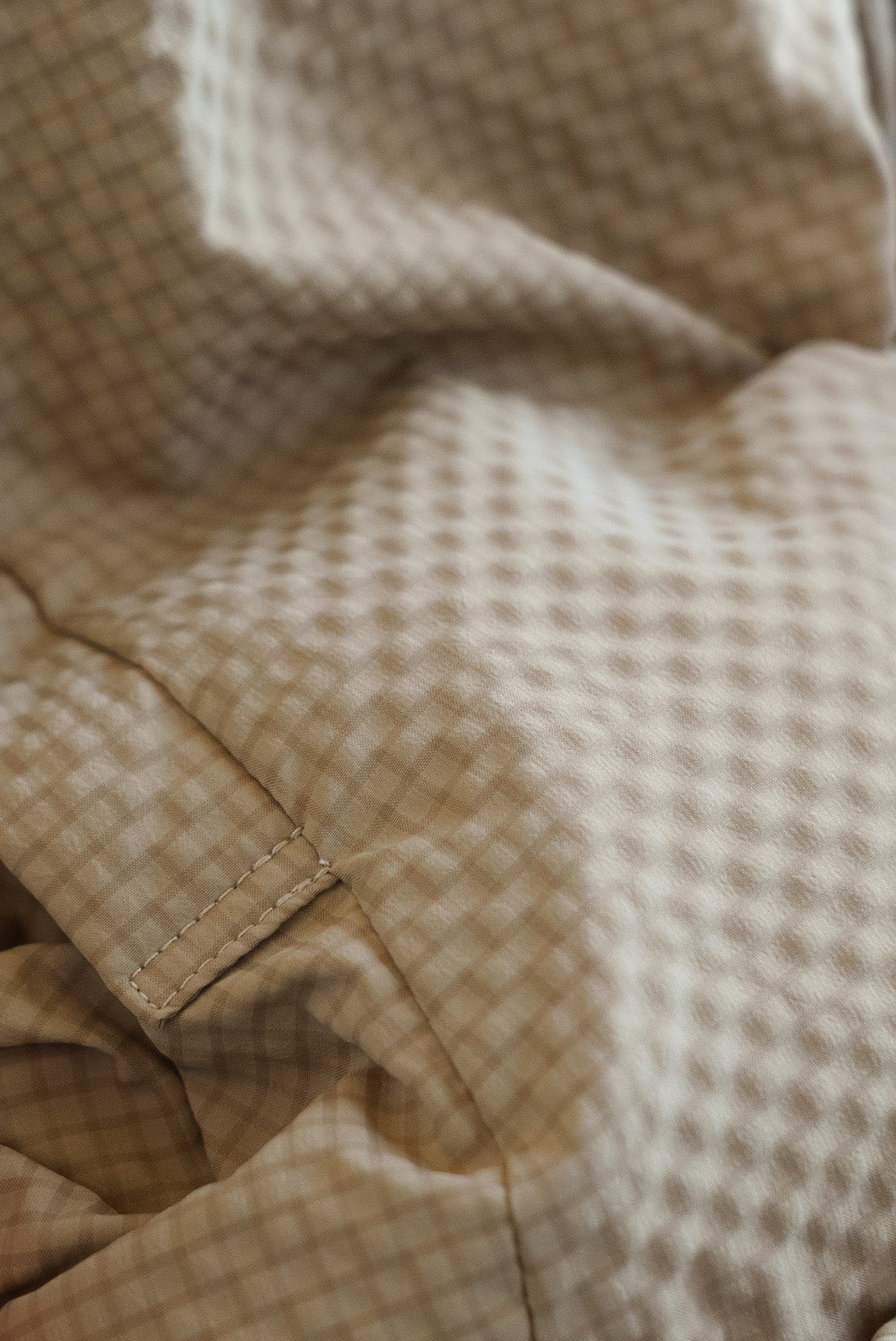 ≪SALE≫【Frame】Check Seersucker Quilted Stand Collar Short Jacket