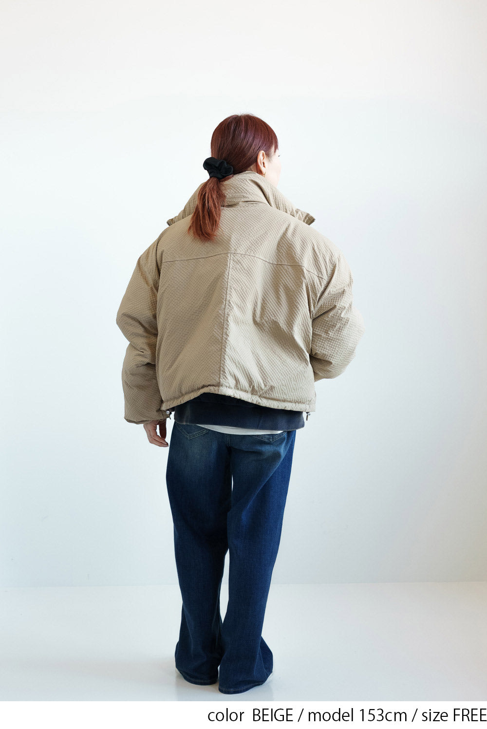 ≪SALE≫【Frame】Check Seersucker Quilted Stand Collar Short Jacket