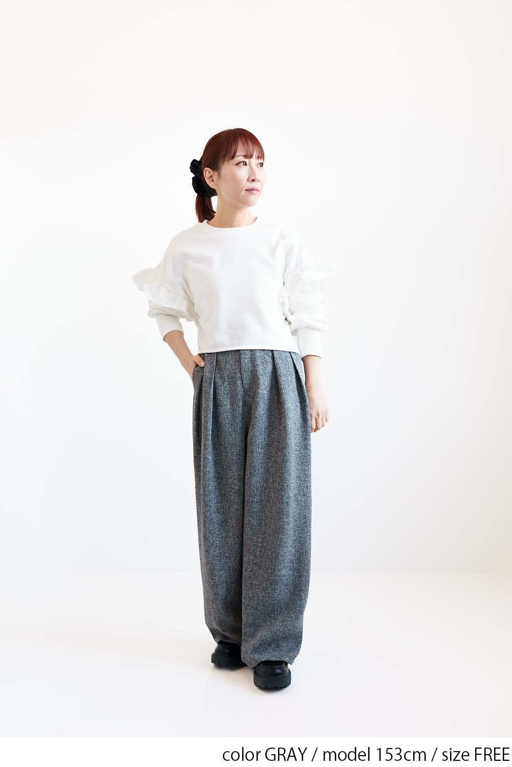 【WEB限定】サマーツイードタックパンツ