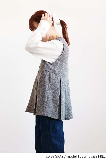 [WEB Exclusive] Summer Tweed Tuck Vest