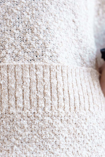 Tweed-Style Mixed Slub U-Neck Vest Top