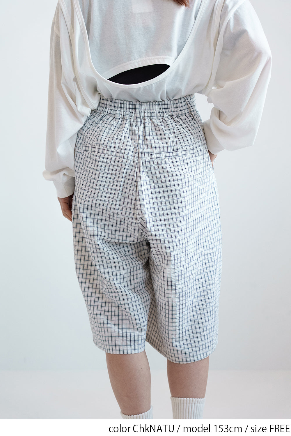[Frame] Check Tuck Half Pants