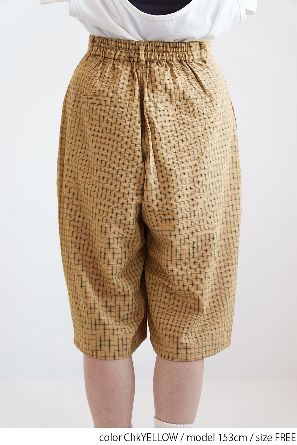 [Frame] Check Tuck Half Pants