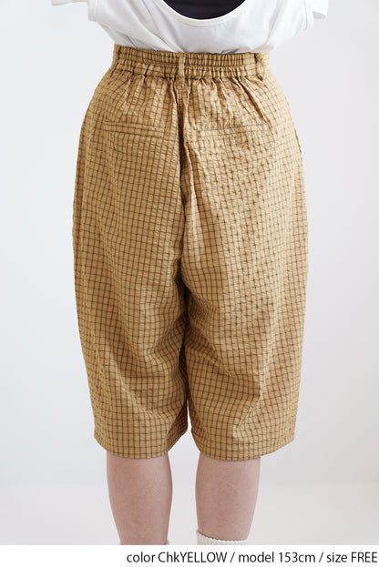 [Frame] Check Tuck Half Pants