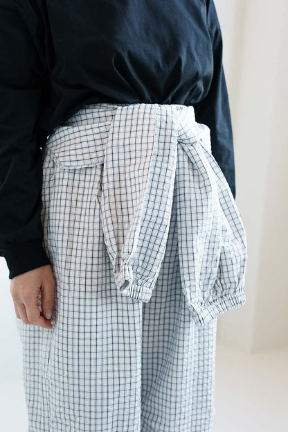 Check Waist Wrap Jogger Pants