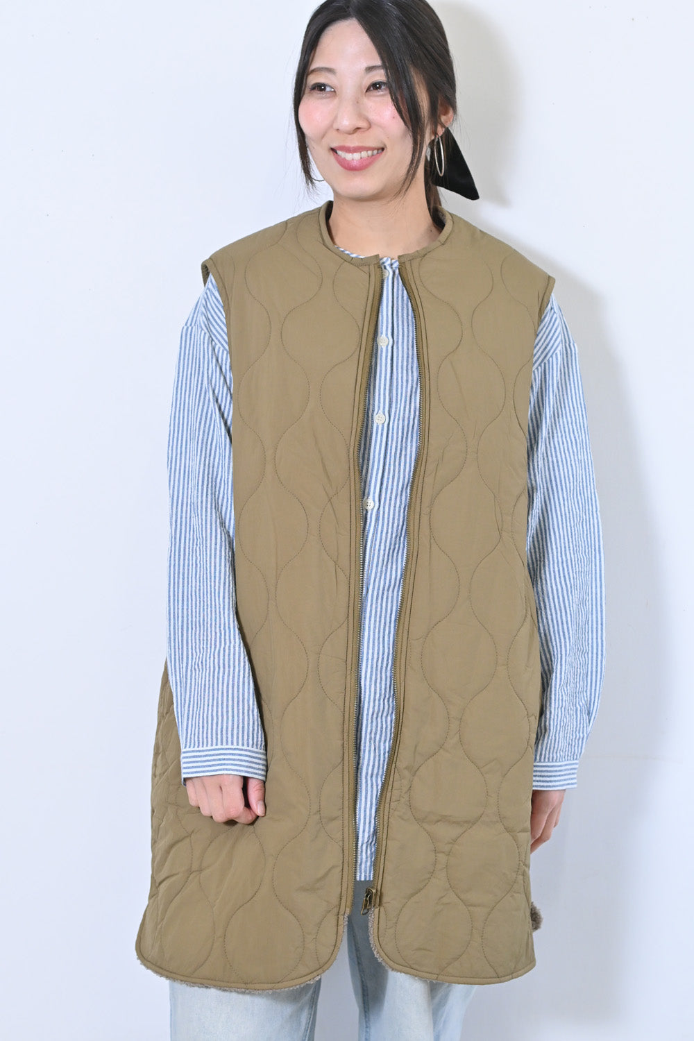 ≪SALE≫リバーシブルあったかるいロングベスト – HEART MARKET
