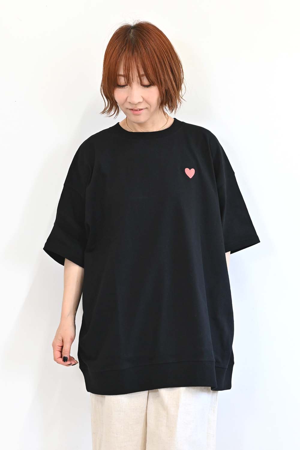 8/18までポイント2倍】≪SUMMER SALE≫ハート刺繍チュニック – HEART 