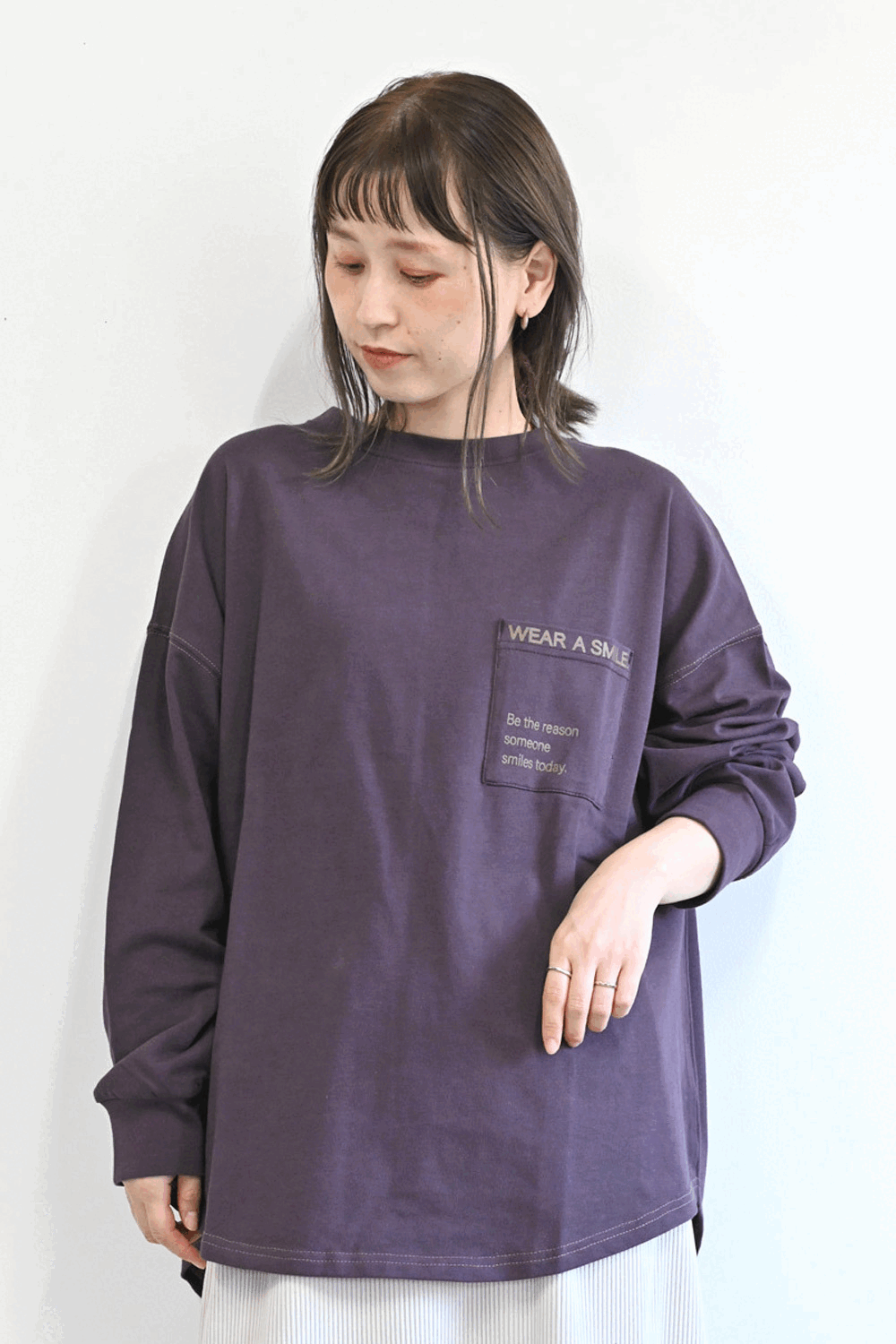 アシメバックプリントチュニック