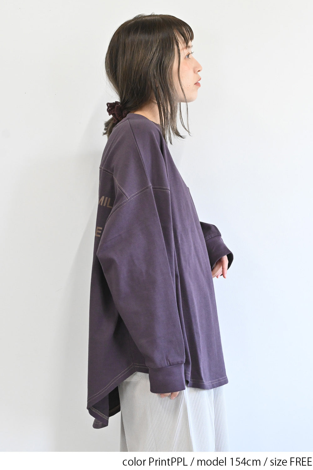 アシメバックプリントチュニック