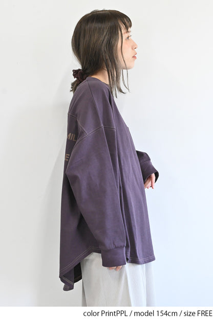 アシメバックプリントチュニック