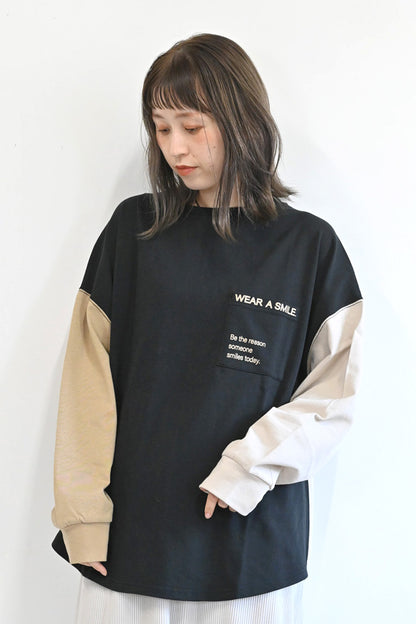 アシメバックプリントチュニック
