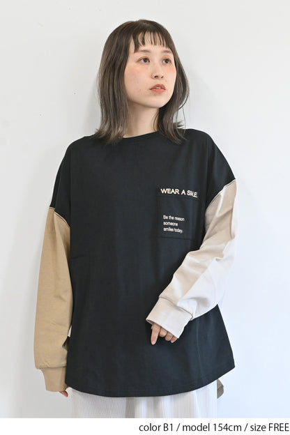 アシメバックプリントチュニック