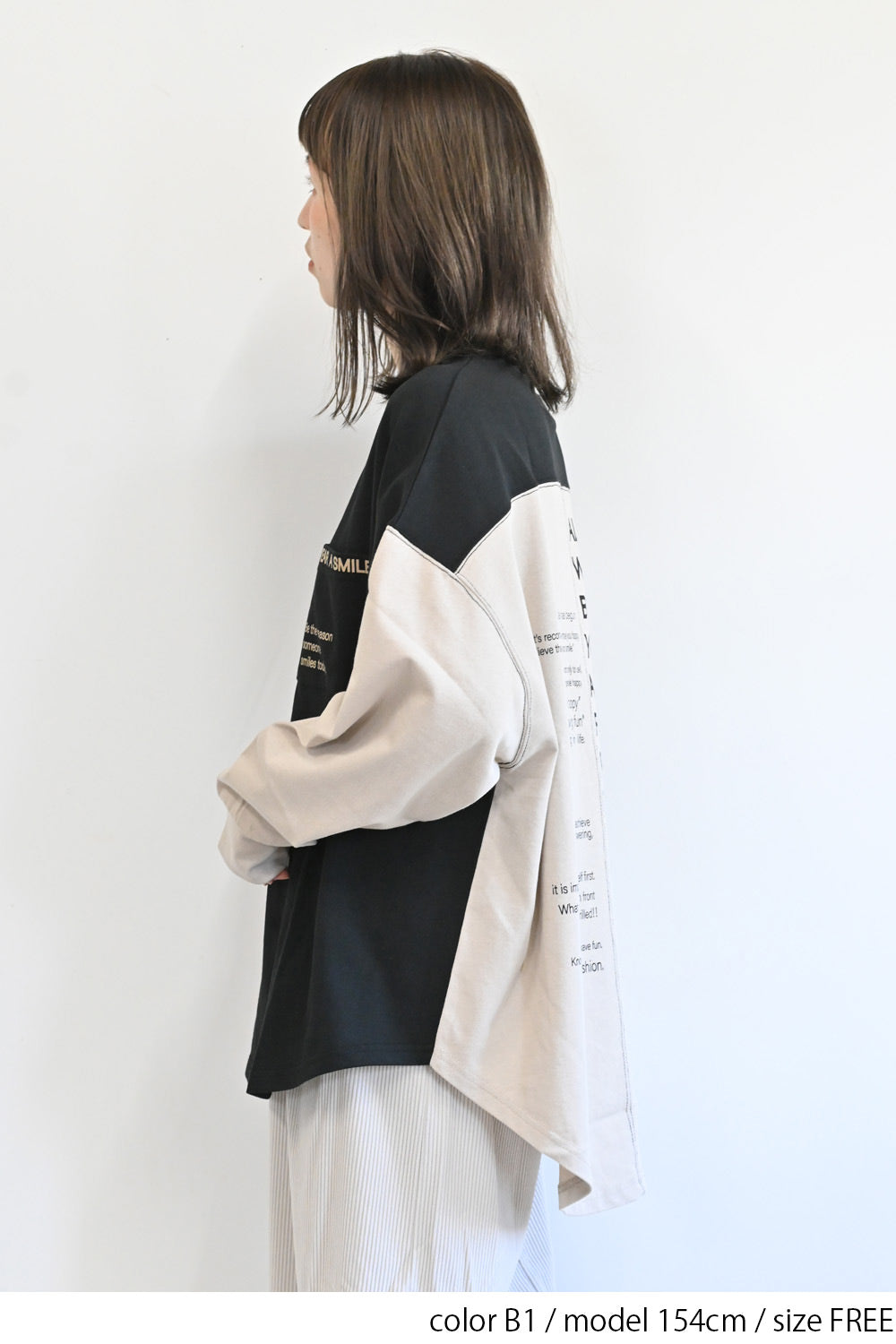 アシメバックプリントチュニック
