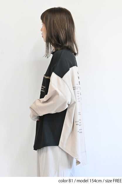 アシメバックプリントチュニック