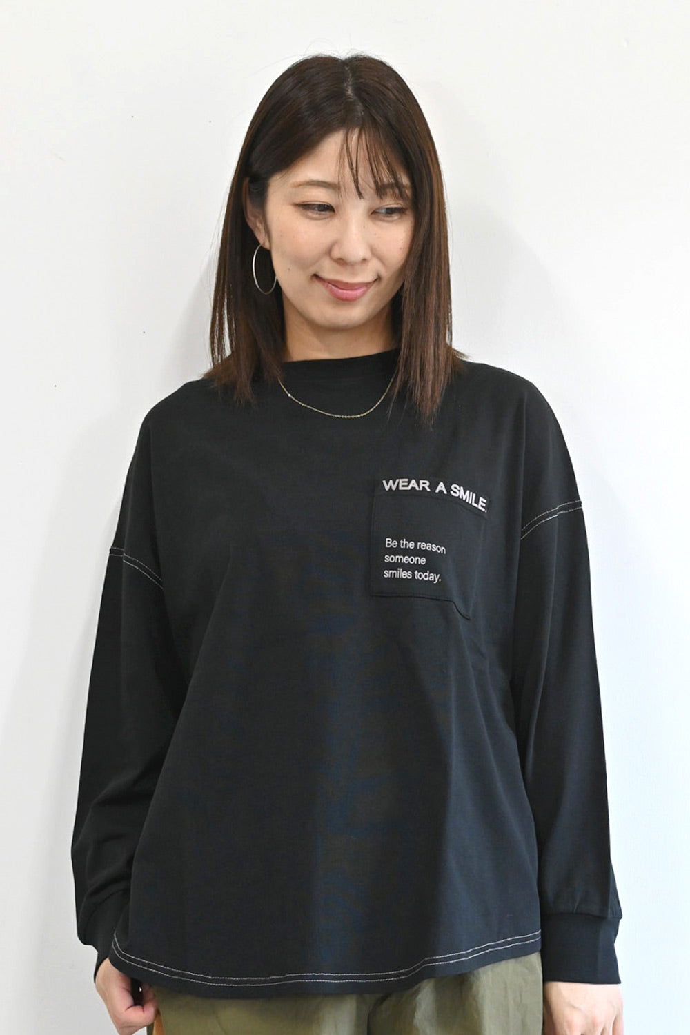 アシメバックプリントチュニック