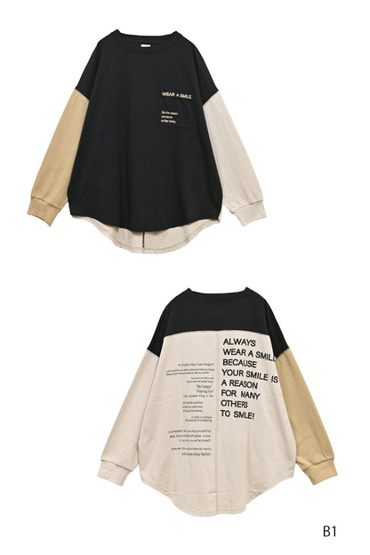 アシメバックプリントチュニック