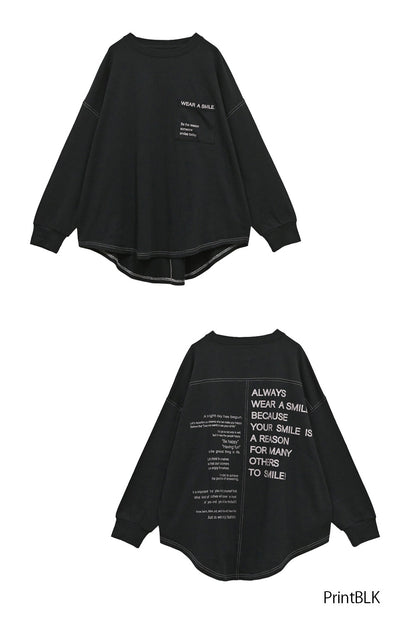 アシメバックプリントチュニック