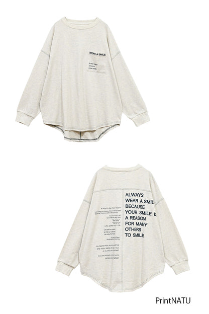 アシメバックプリントチュニック