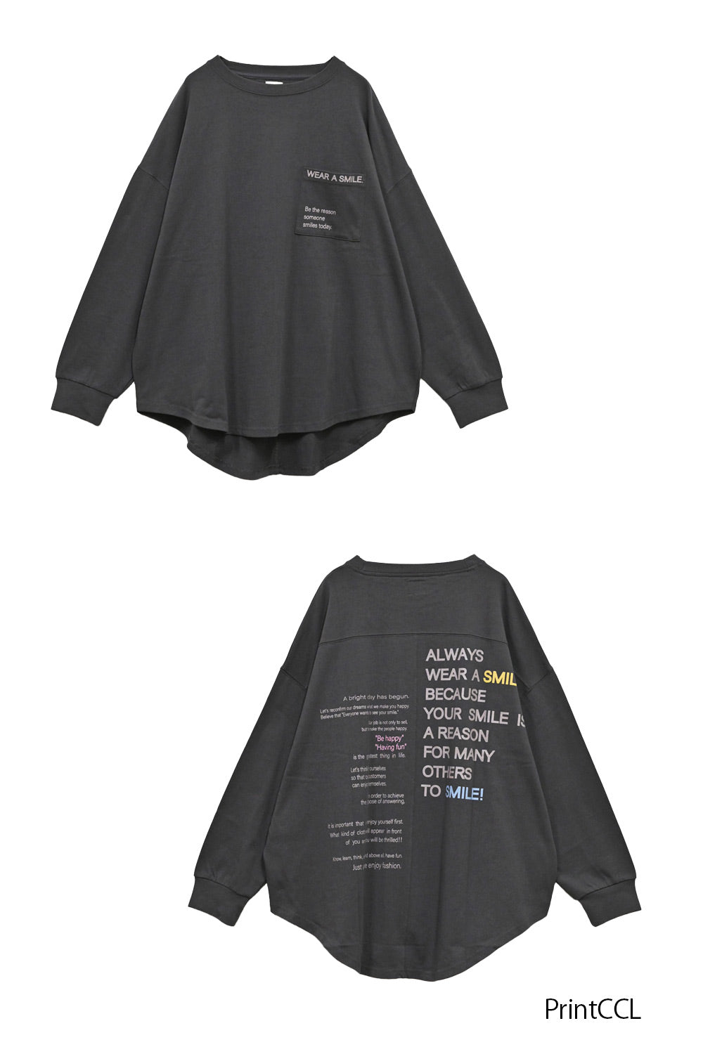 アシメバックプリントチュニック