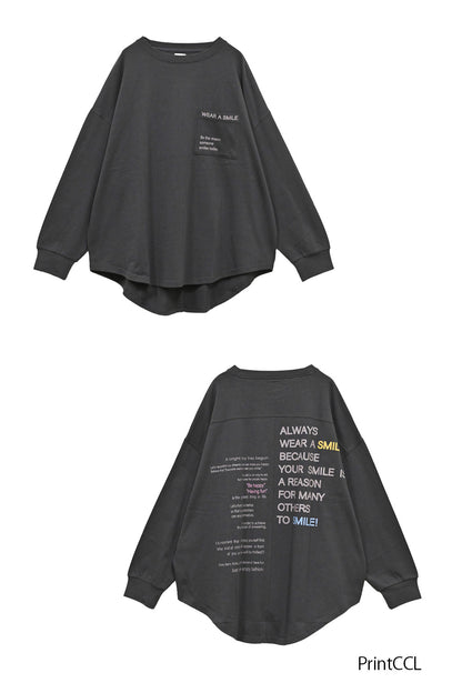 アシメバックプリントチュニック