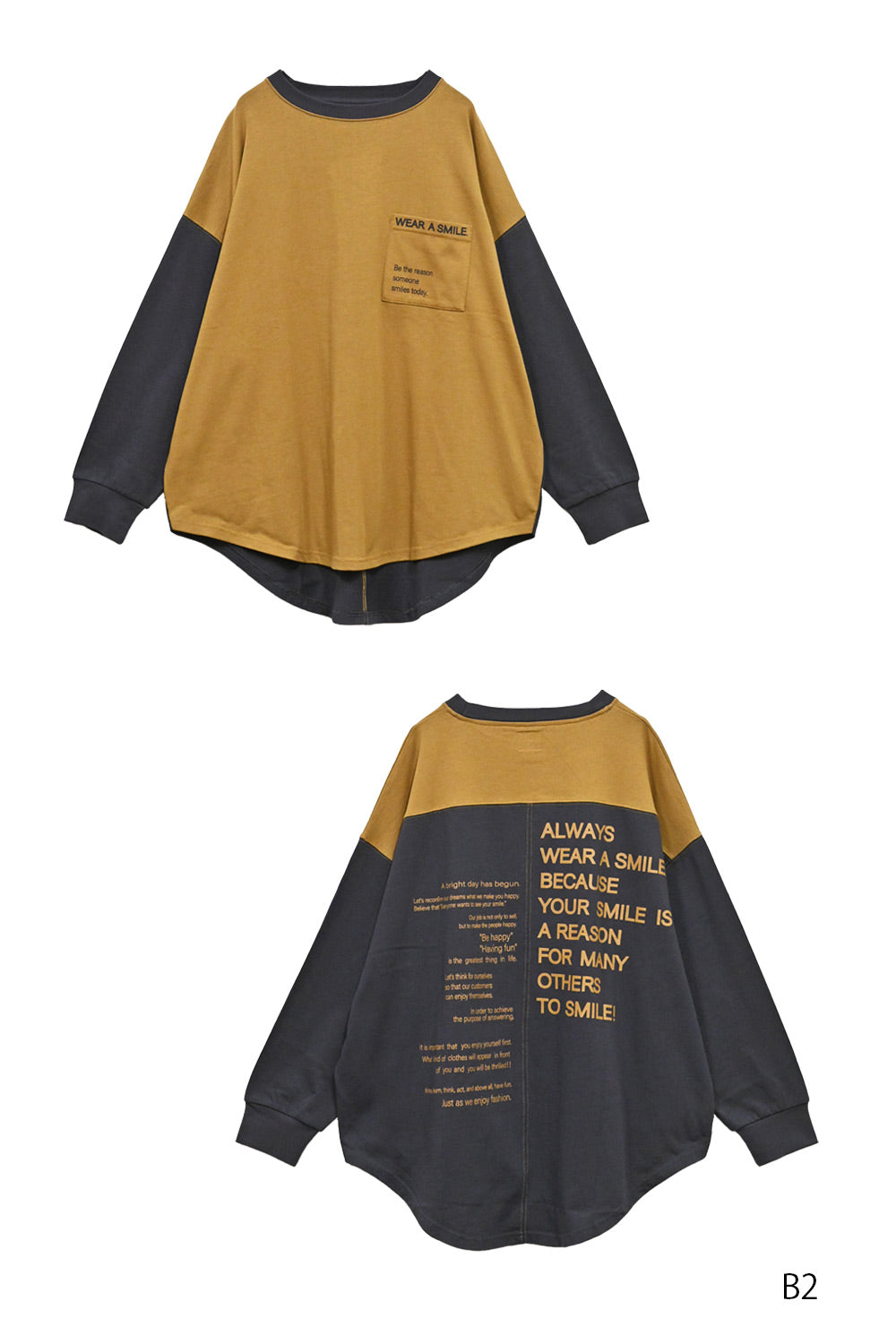 アシメバックプリントチュニック