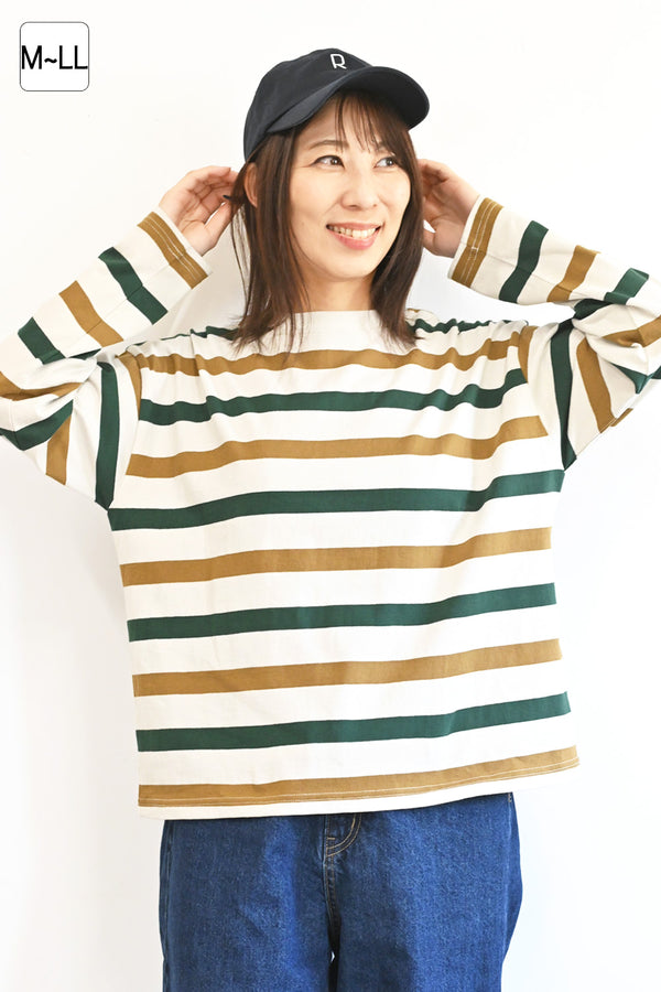 ワイドな太ボーダーロンTEE