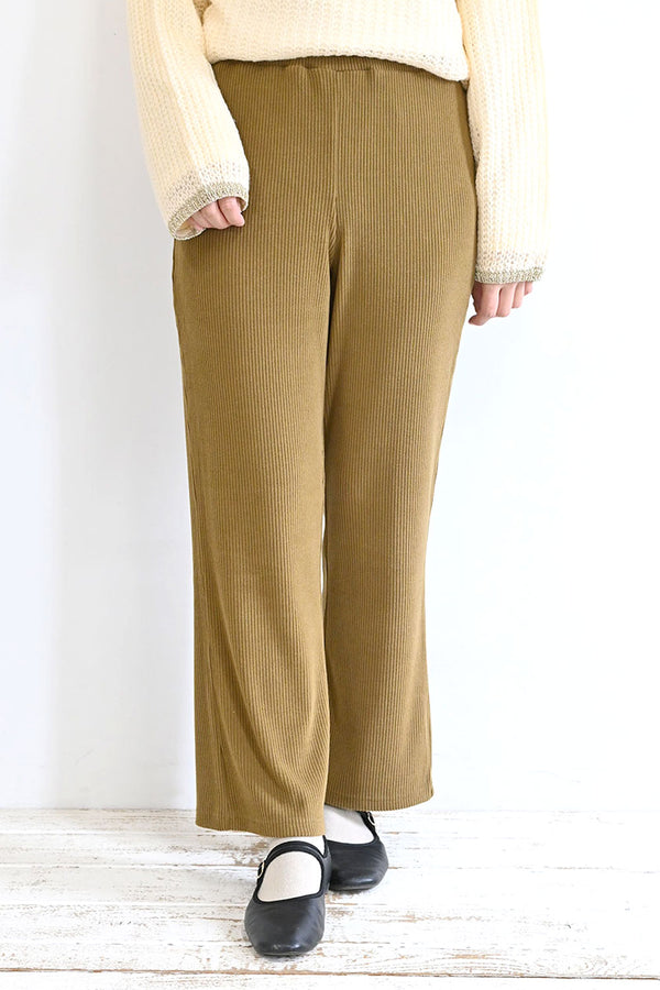 ≪SALE≫リブ起毛ストレートパンツ