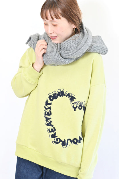 Dear me ハート相良刺繍裏起毛チュニック