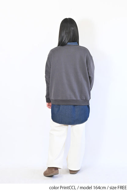 Dear me ハート相良刺繍裏起毛チュニック