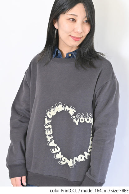Dear me ハート相良刺繍裏起毛チュニック